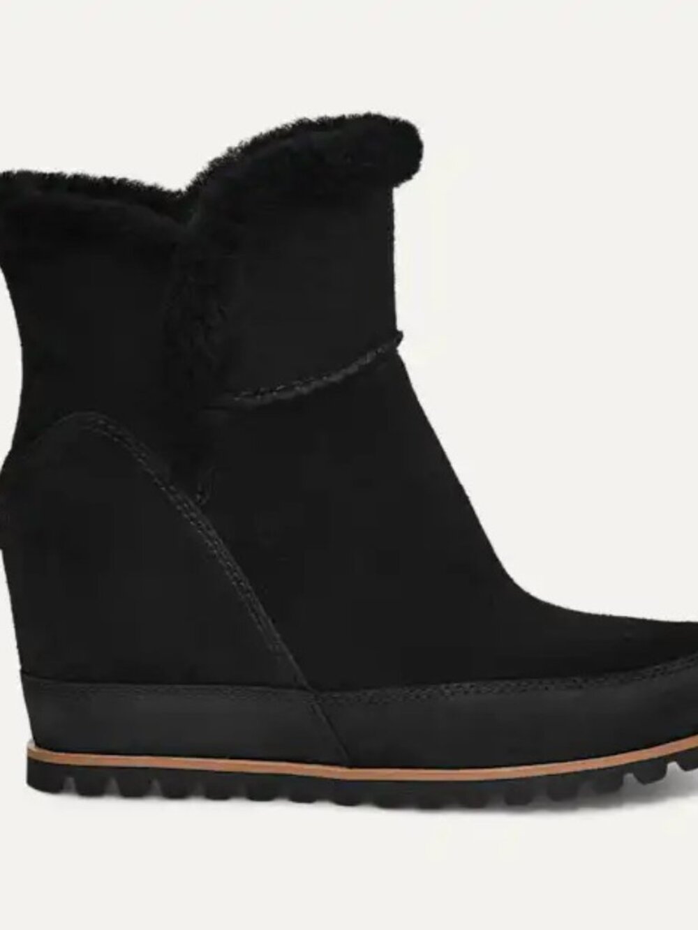 UGG Malvella Wedge Waterproof Black Suede Winter Boots size 9